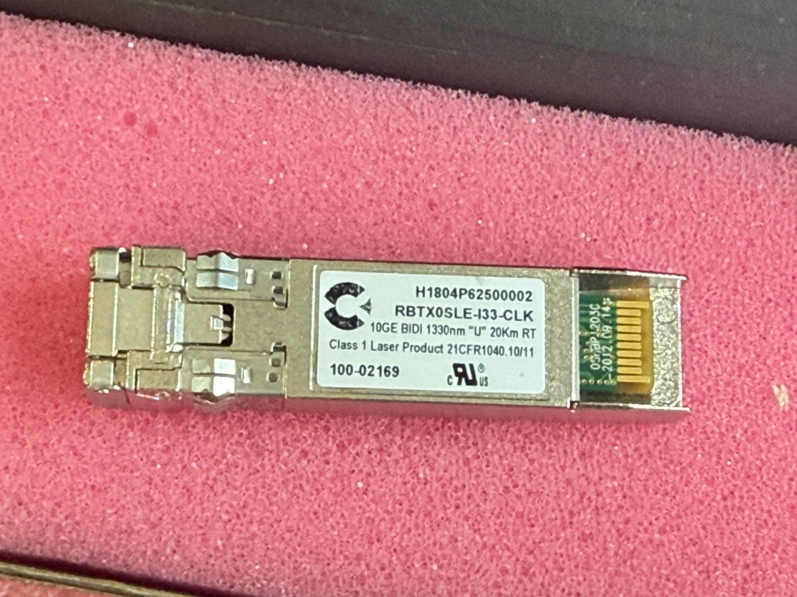 CALIX 100-02168  SFP+ 10GE BIDI 1270nm  20km  B 20km  RT