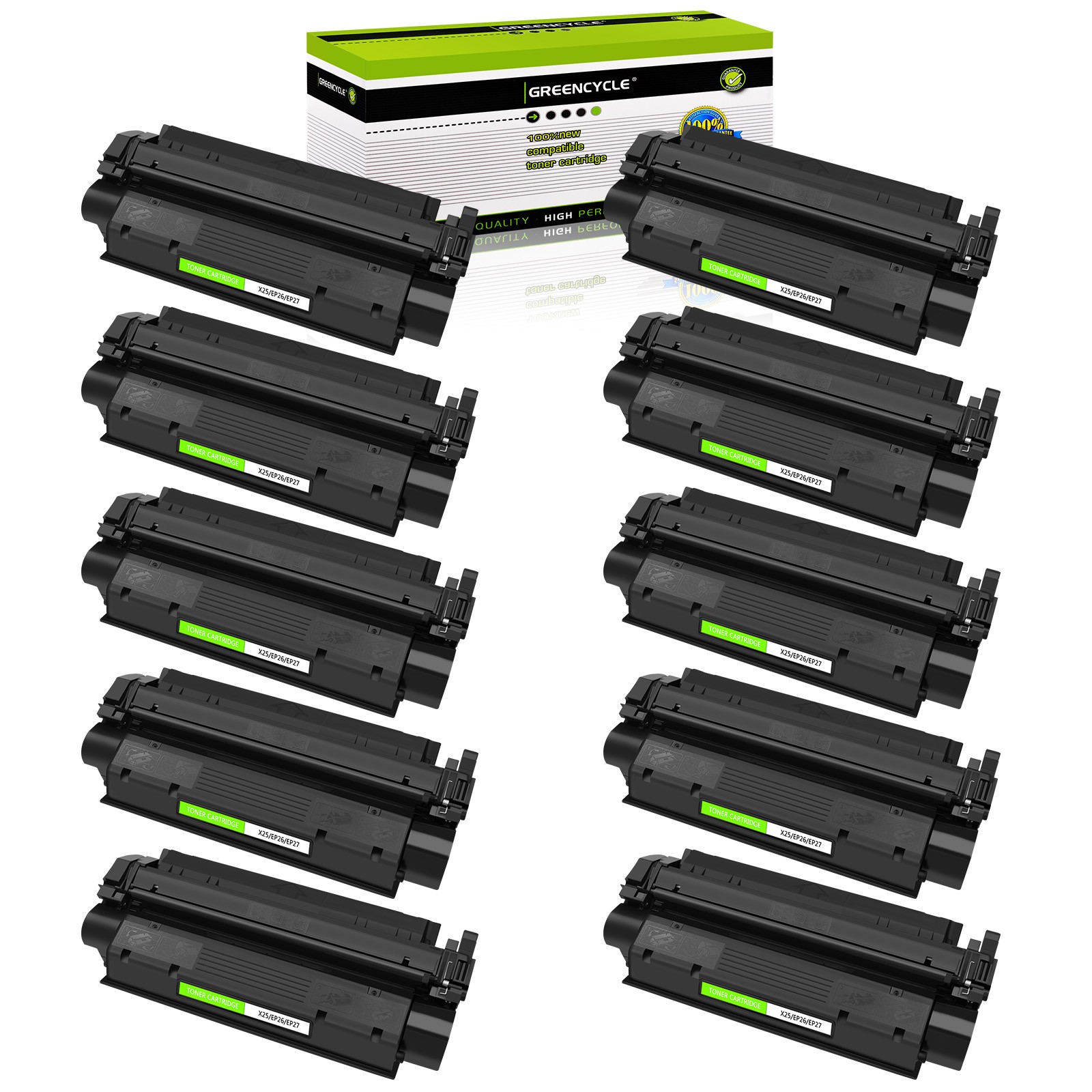 10PK X25 EP27 Toner Cartridge Compatible with Canon MF5650 MF5750 MF5770 Printer