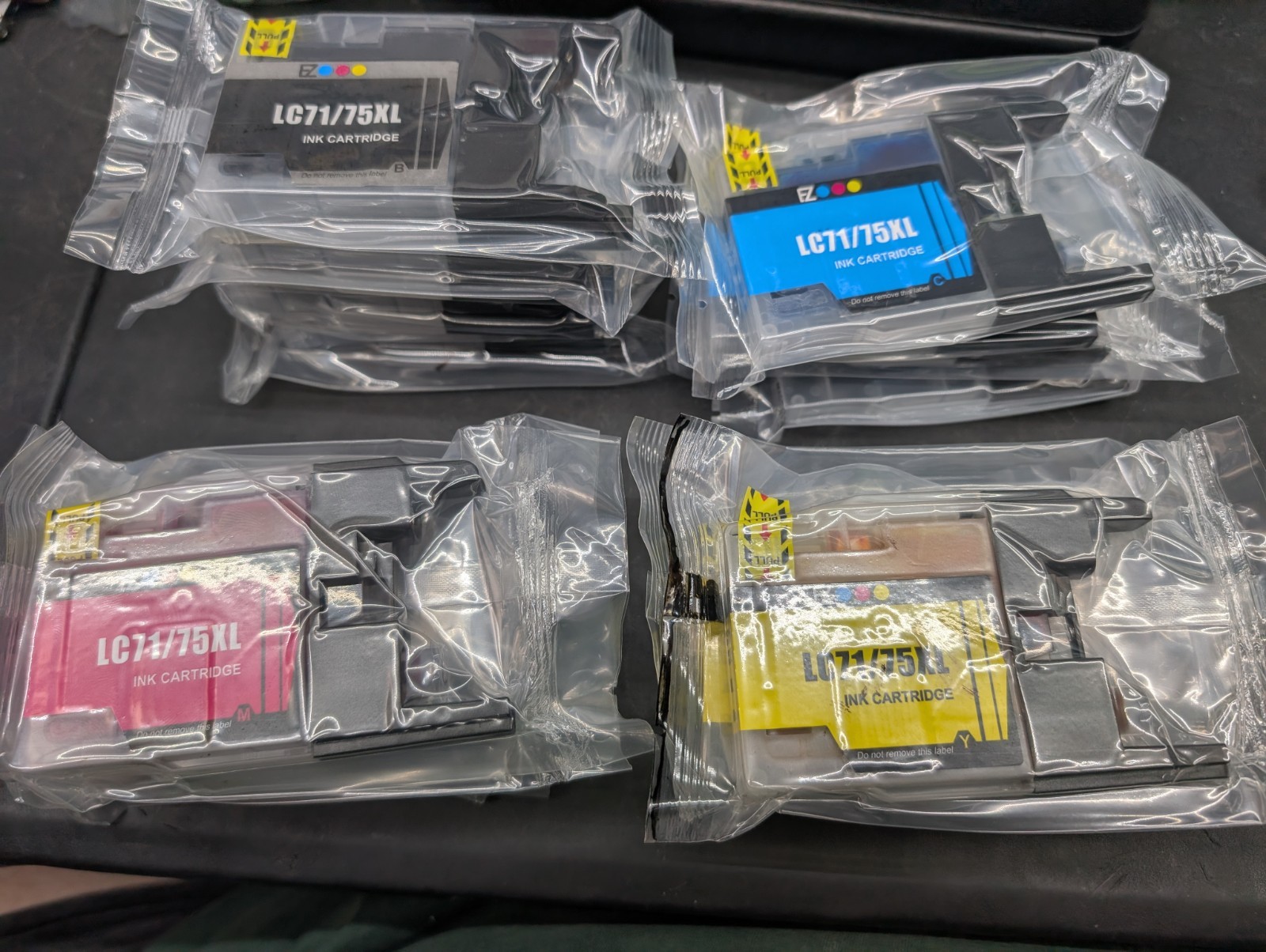 LOT OF 16 EZINK LC71/75XL B/C/M/Y INK CARTRIDGES ZZ7-2(21)