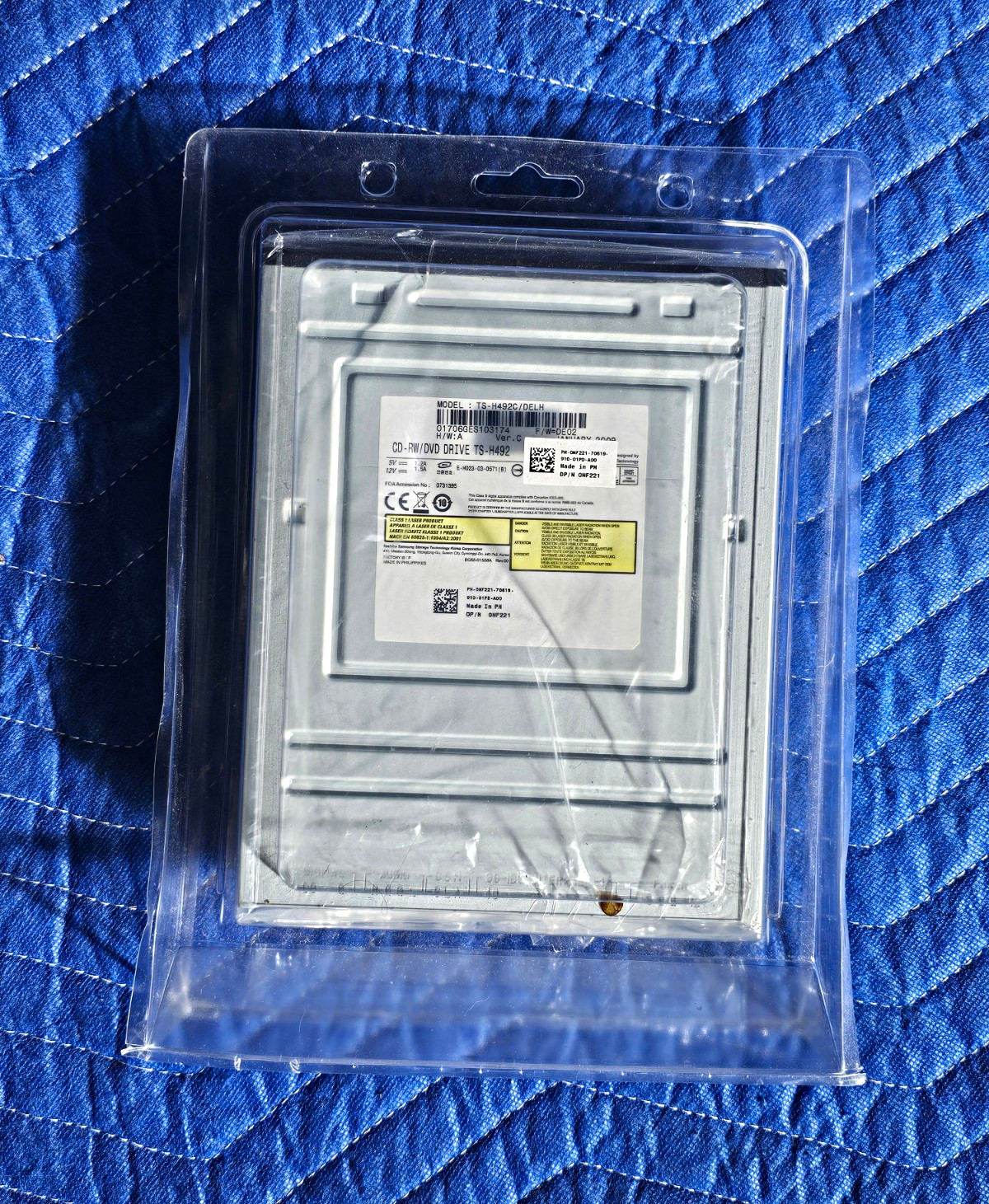 NEW TOSHIBA SAMSUNG TS-H492 IDE PATA CD-RW DVD COMBO DRIVE DELL 0NF221 NOS SEAL