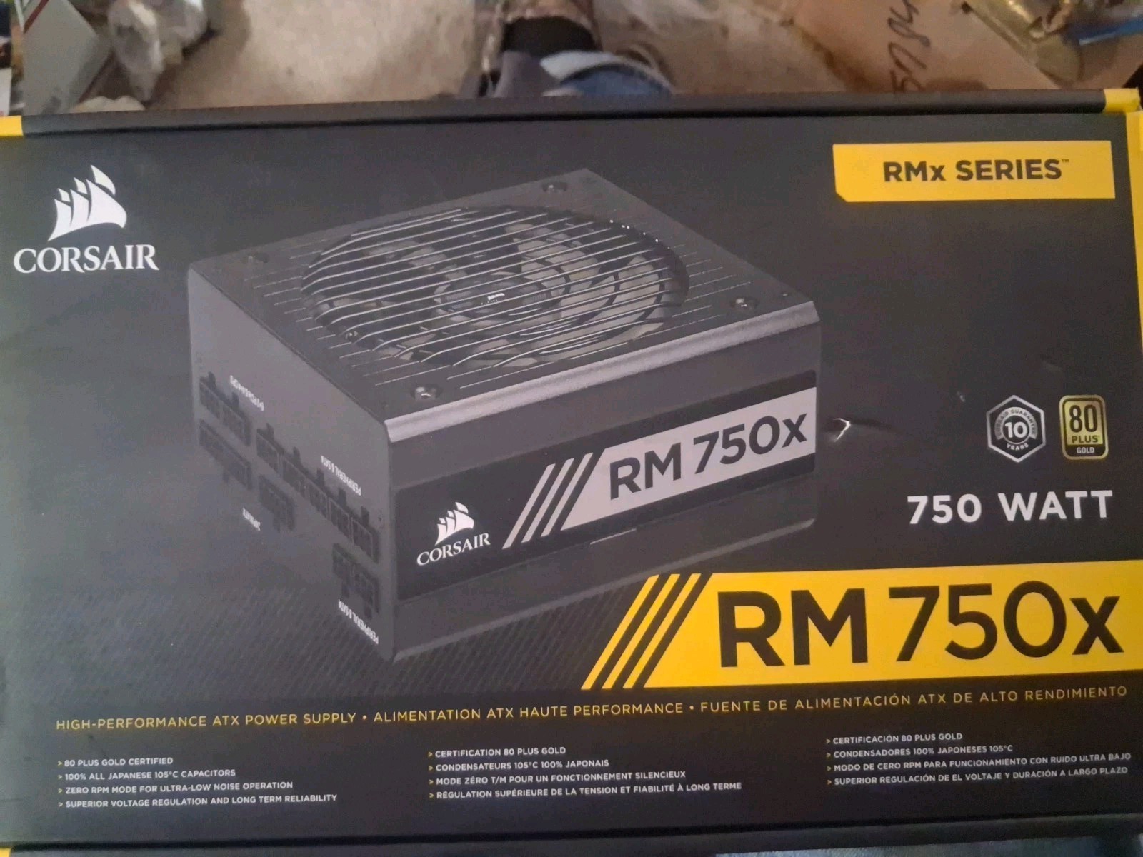 Corsair RMx Series RM750x 750W Fully Modular ATX Power Supply Black - Gold