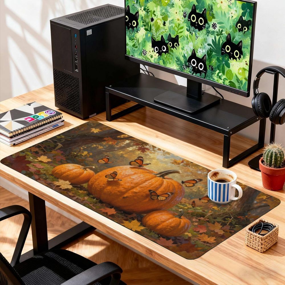 1pc Non-Slip Anti-Curl Desk Mat & Mouse Pad Suitable for Fall Decor, Autumn &