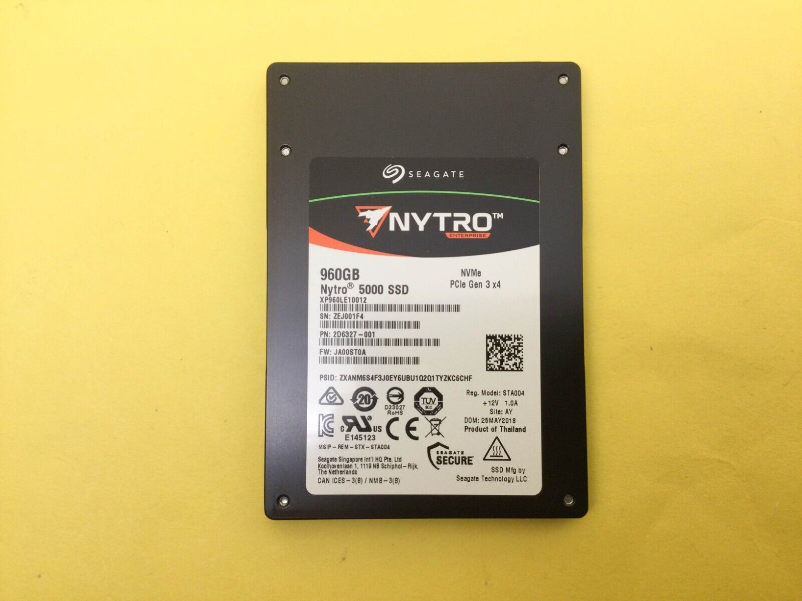 Seagate Nytro 5000 960GB PCIe NVMe 3D cMLC 2.5'' SSD XP960LE10012