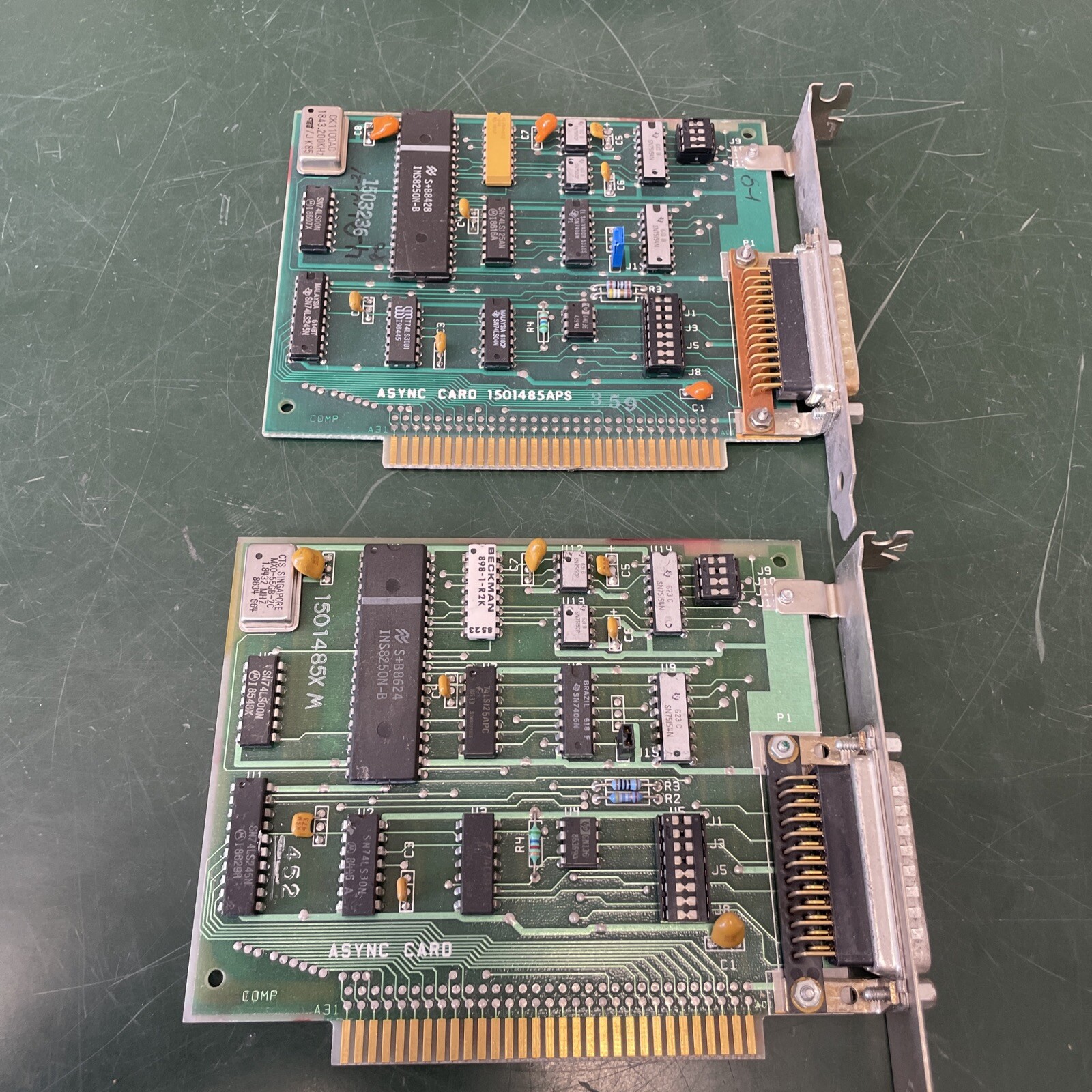 Lot Of 2 Vintage ibm xt isa 8 bit Async card, 1501485 xm computer board Untested