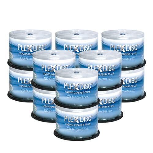 600 PC PlexDisc 52X 700 MB CD-R Water Resistant White Inkjet Printable 641-C14
