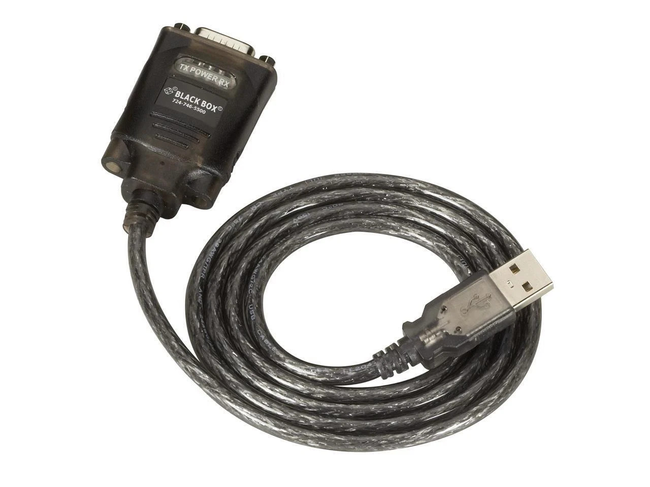 Black Box IC199A-R4 USB to RS-232 Serial Converter DB9 1-Port Adapter