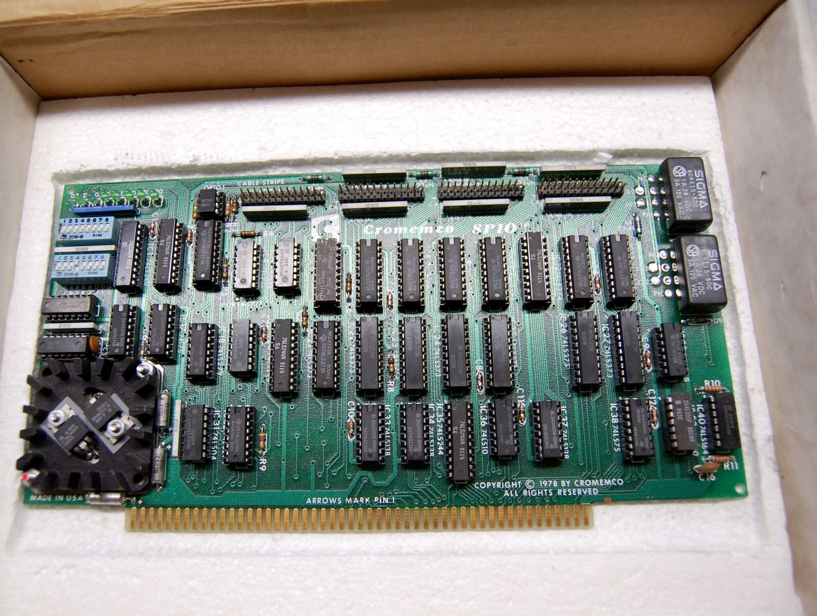 Cromemco 8PIO   S-100 Board
