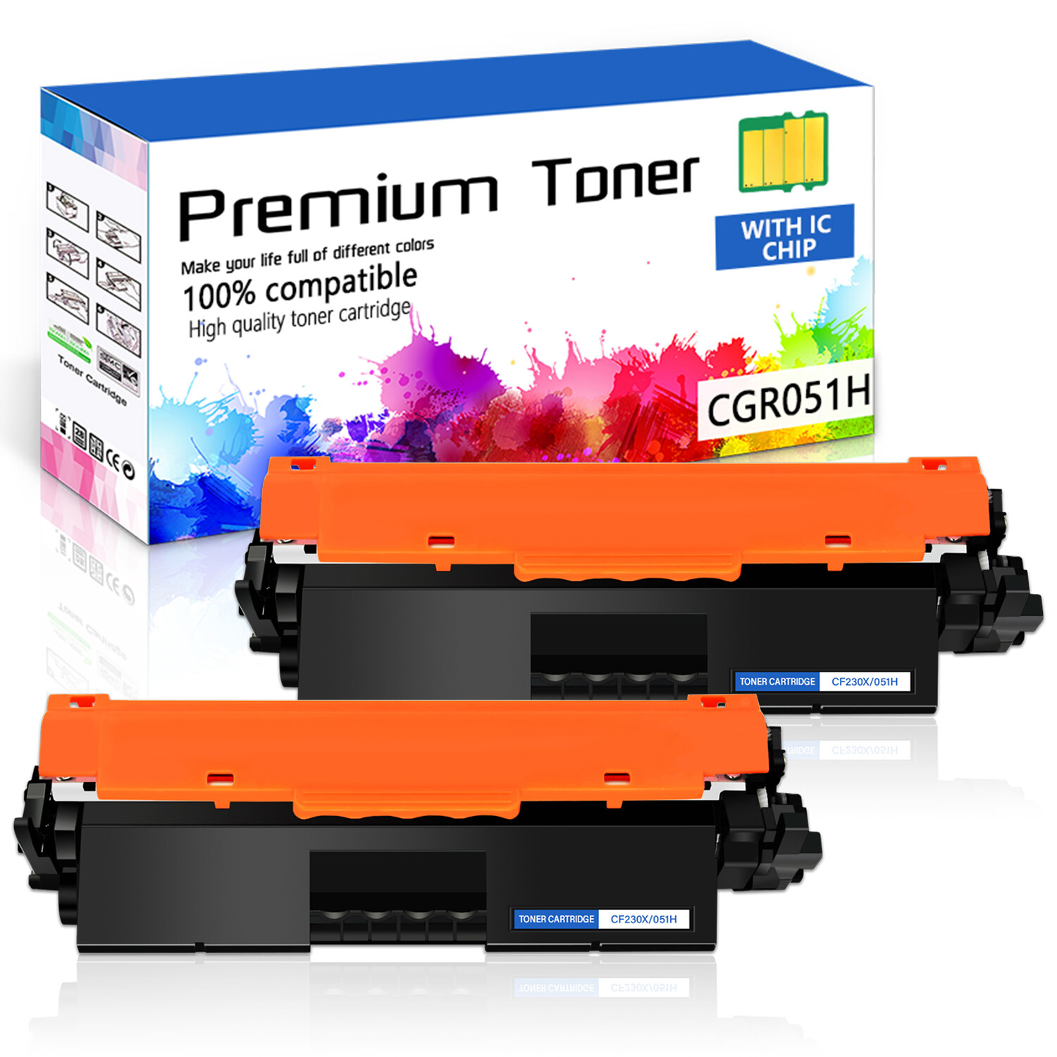 2PK CRG051H 051H Toner Cartridge for Canon ImageCLASS MF267dw MF269dw LBP162dw