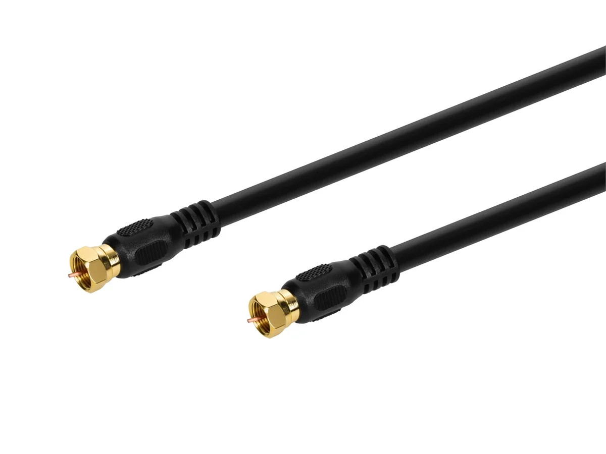 Monoprice 15ft RG6 (18AWG) 75Ohm, Quad Shield, CL2 Coaxial Cable - Black