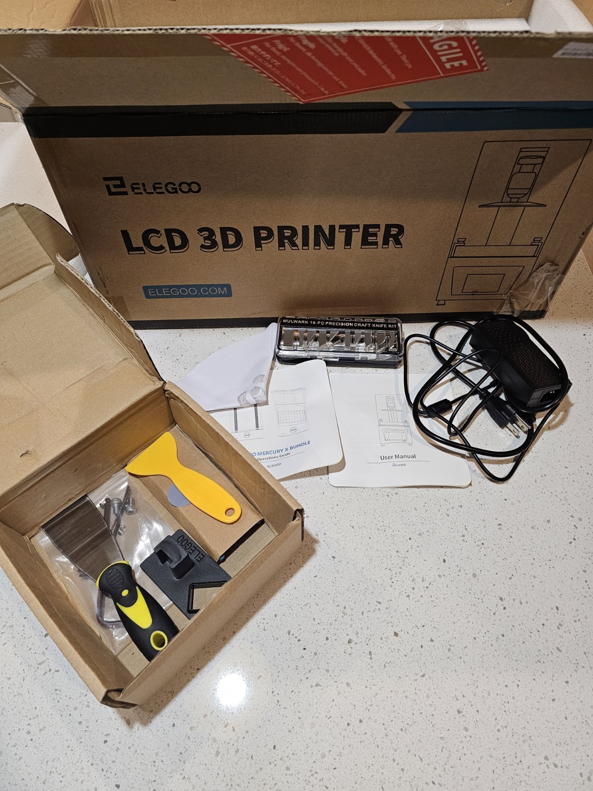 ELEGOO Mars 2 Pro LCD Resin 3D Printer and Mercury Plus 2.0 Wash & Cure Station
