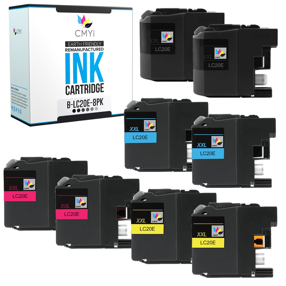 Compatible 8PK LC20E Printer Cartridge XXL fits Brother MFCJ5920DW J785DW J985DW