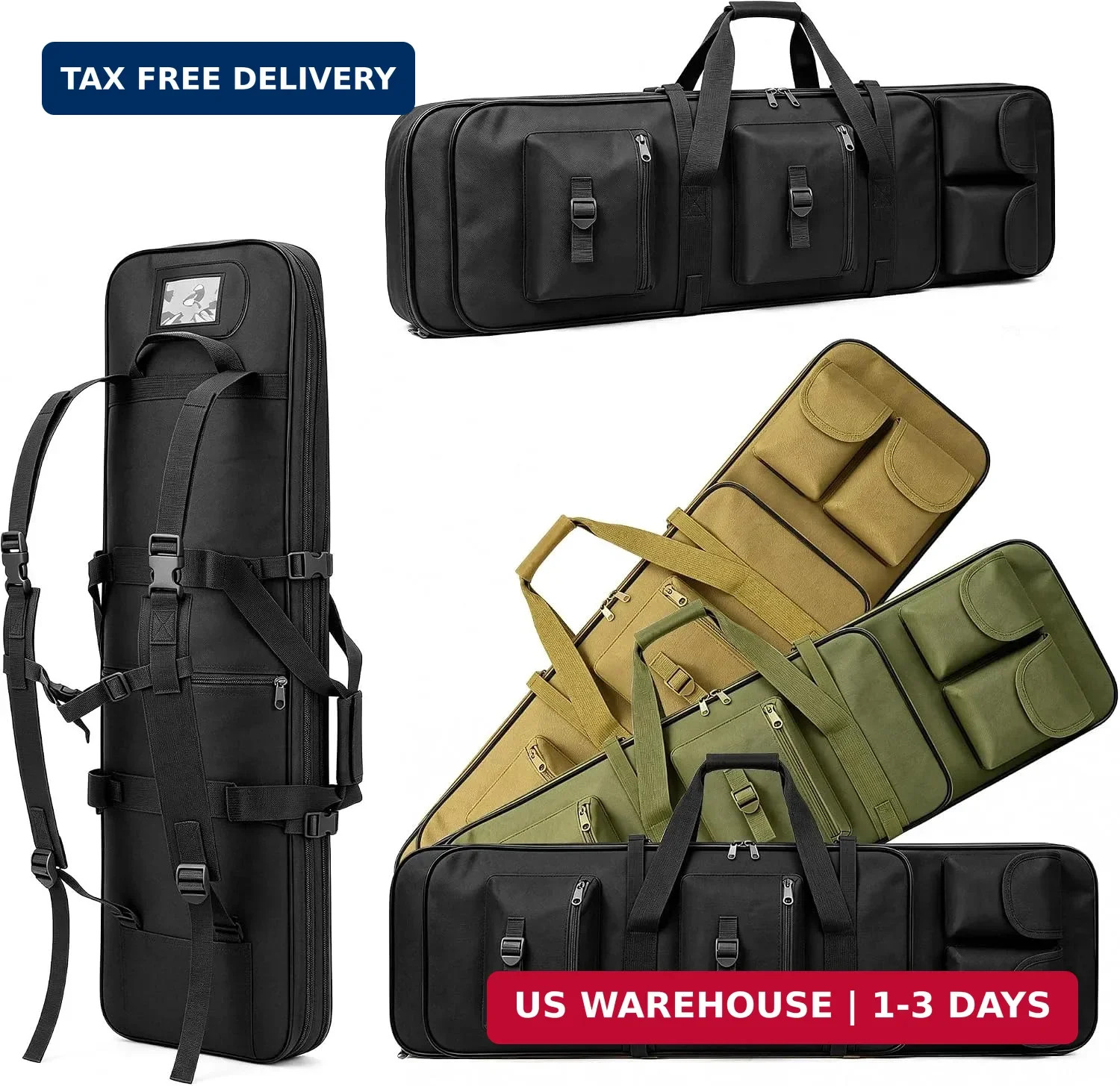 Rifle Case Soft Bag,Tactical Long Rifle Backpack,Portable Shotgun Case for Firea