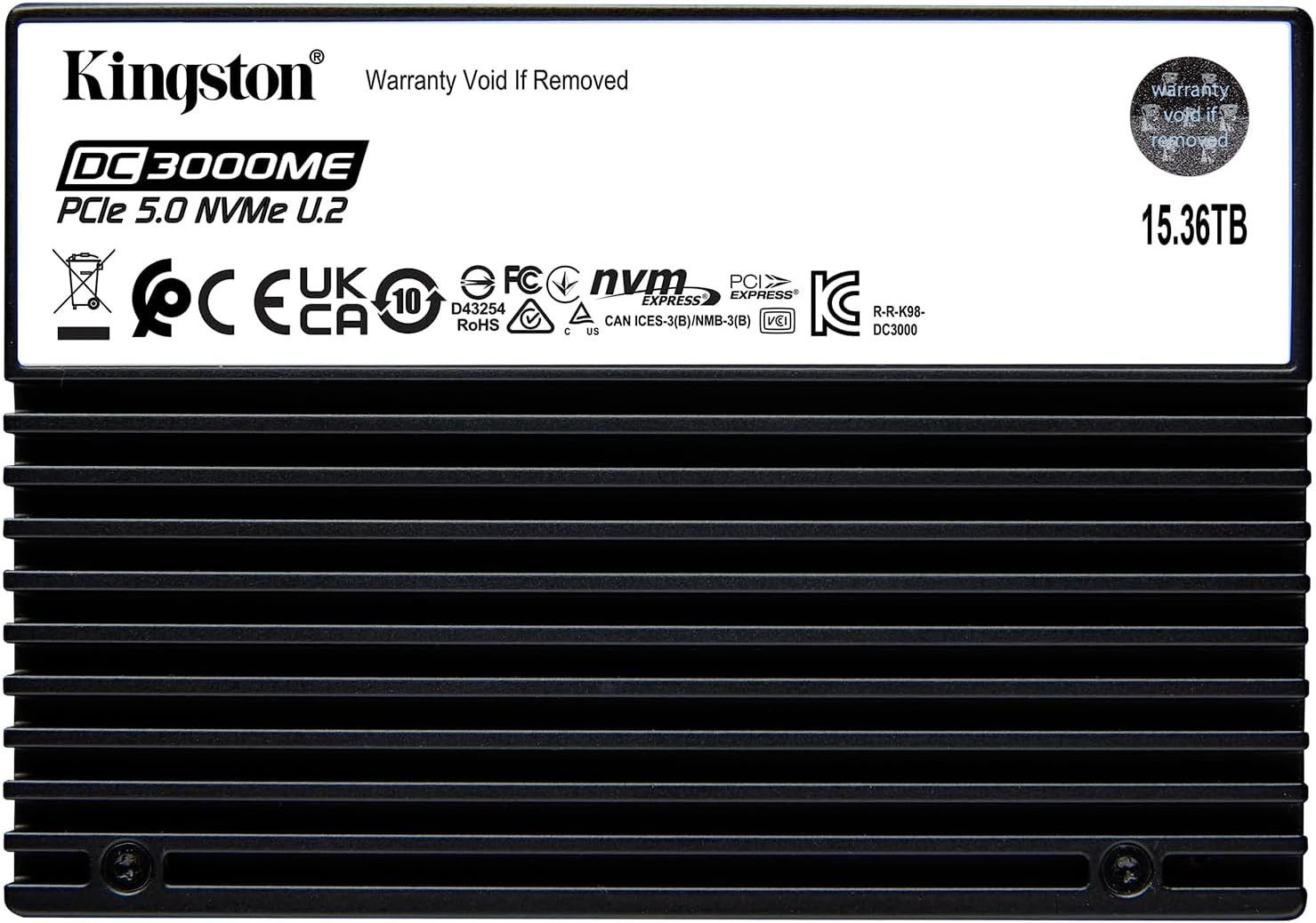 Kingston Enterprise SEDC3000ME/15T3 15.36TB DC3000ME Opal U.2 PCIe 5.0 NVMe SSD