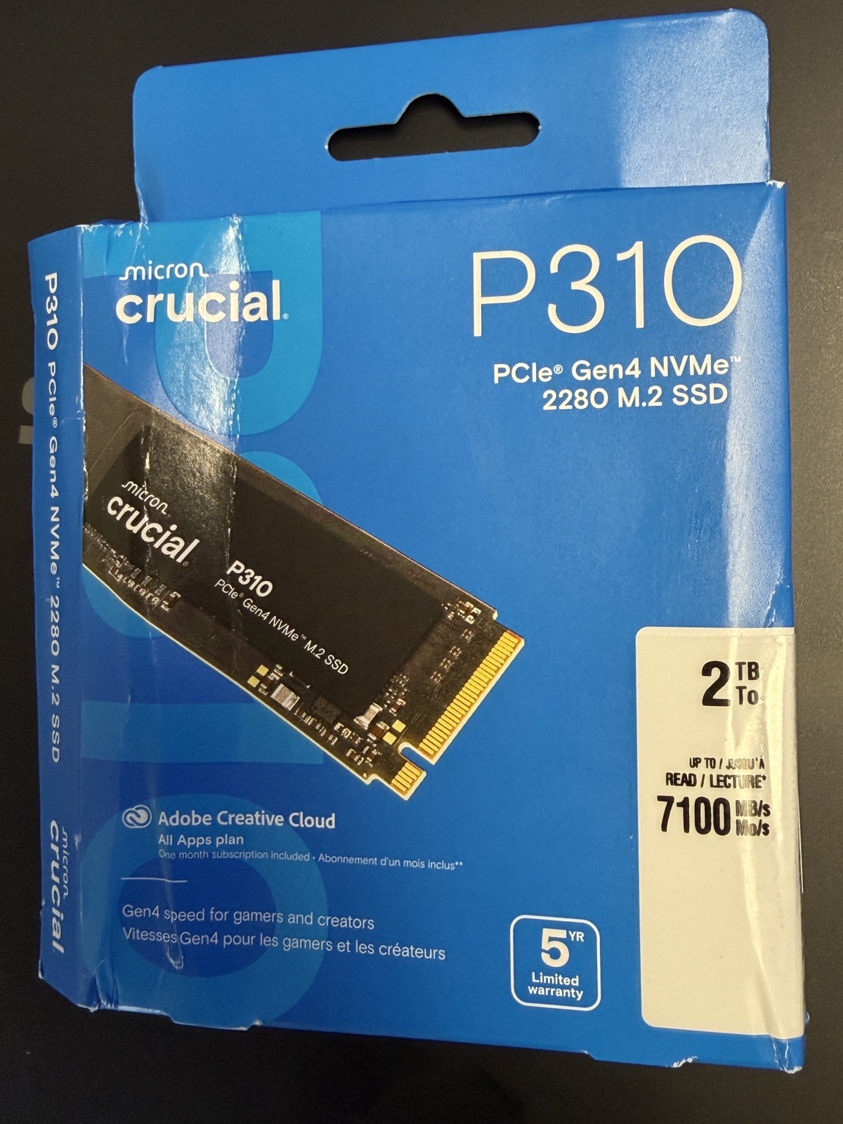 2TB Crucial P310 Internal SSD PCIe Gen 4 x4 NVMe M.2
