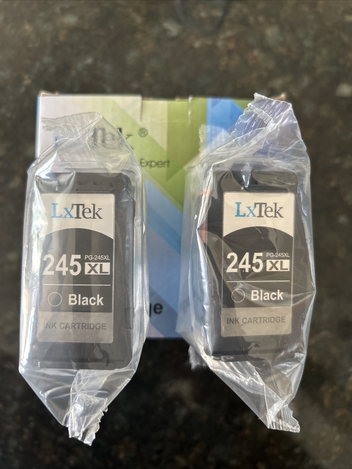 Black - Lxtek Manufactured Ink P2820 - 2 Factory Sealed PG-245XL Ink Cartridge
