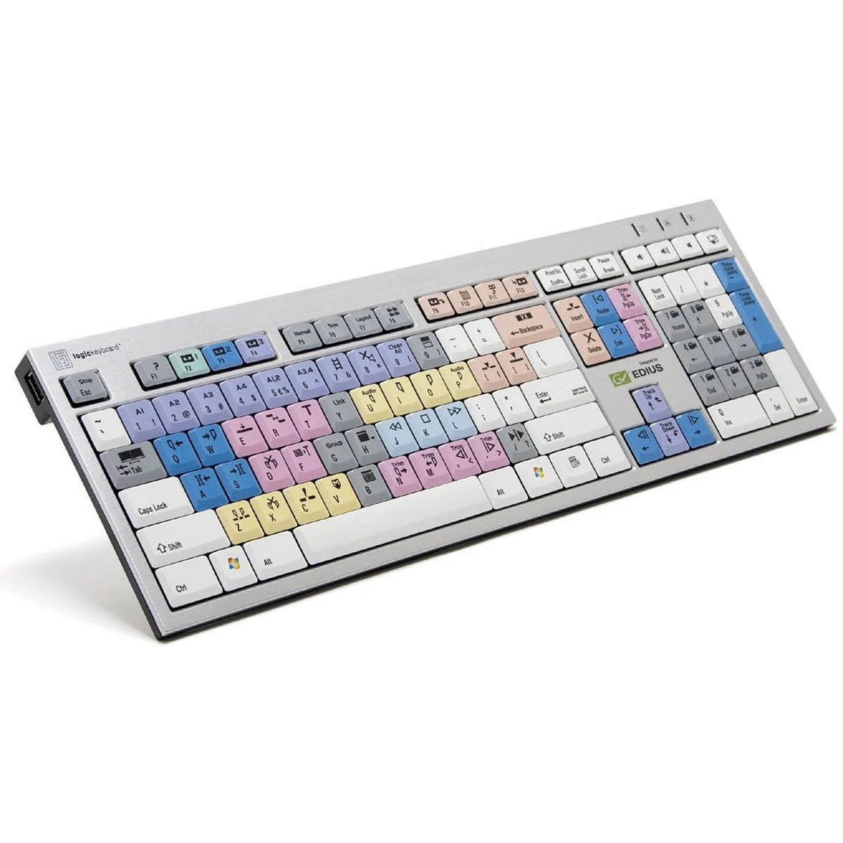 Logickeyboard Grass Valley Edius Slim Line PC Keyboard Shortcut Keyboard for Gra