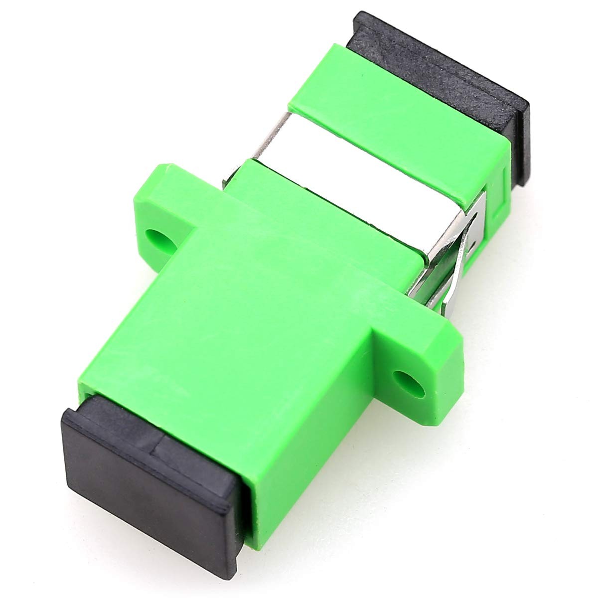 50PCS Fiber Coupler Simplex SC-APC Singlemode Fiber Optic Adapter Plastic SC Fla
