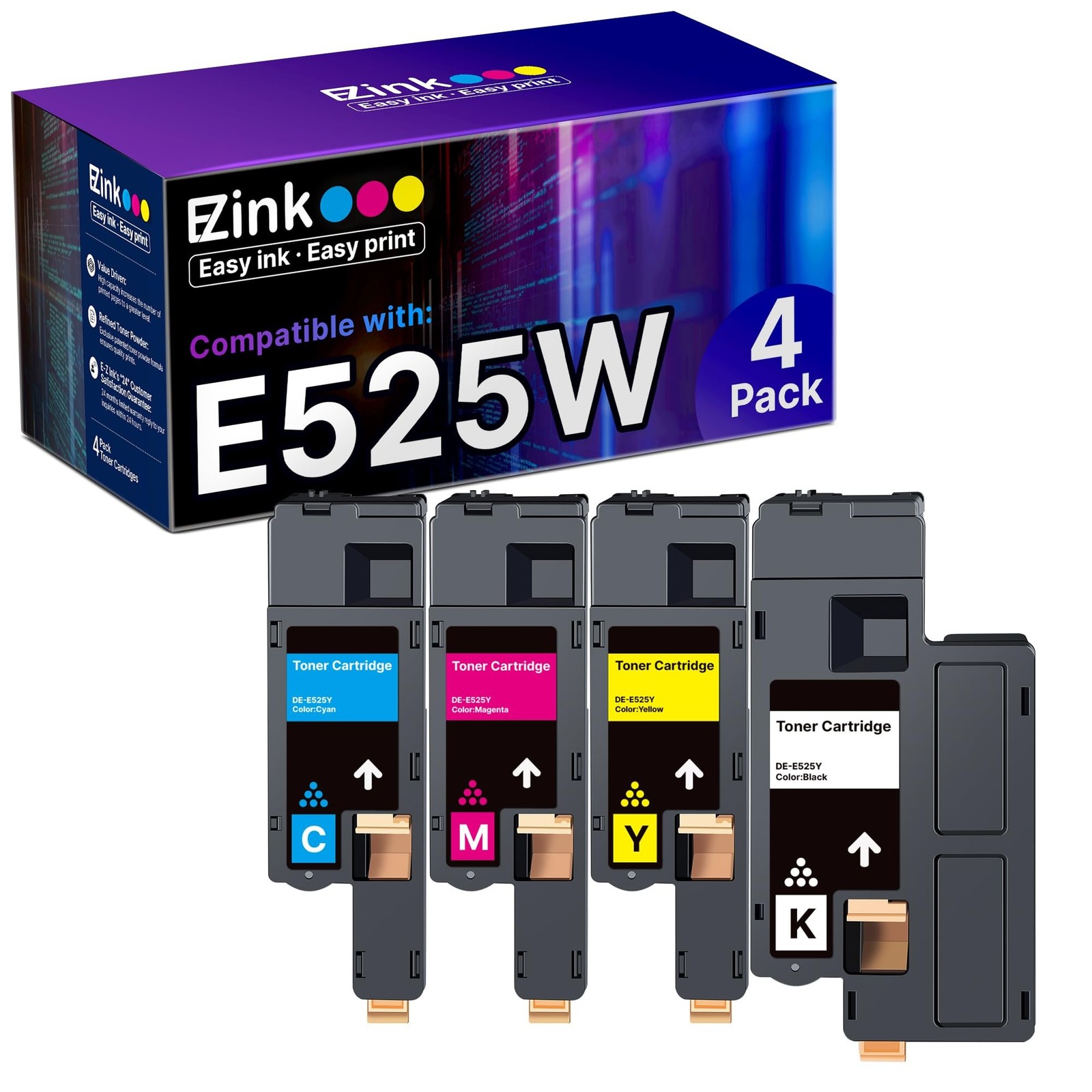 E-Z Ink Compatible Toner Cartridge Replacement for Dell E525W E525 525w Toner...