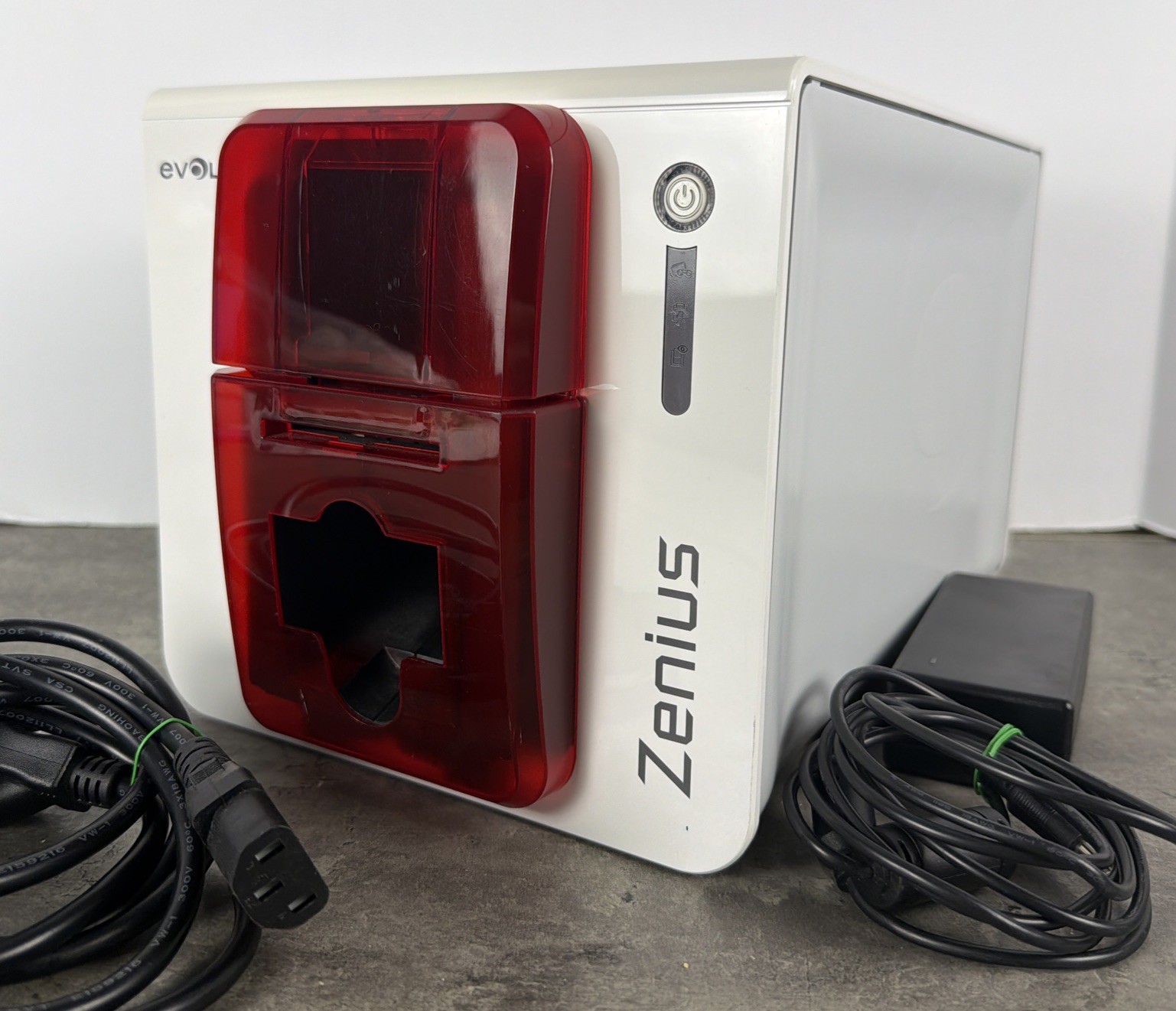 Evolis ZENIUS Expert Color ID Card Printer LAN USB NO RIBBON Single Sided Works