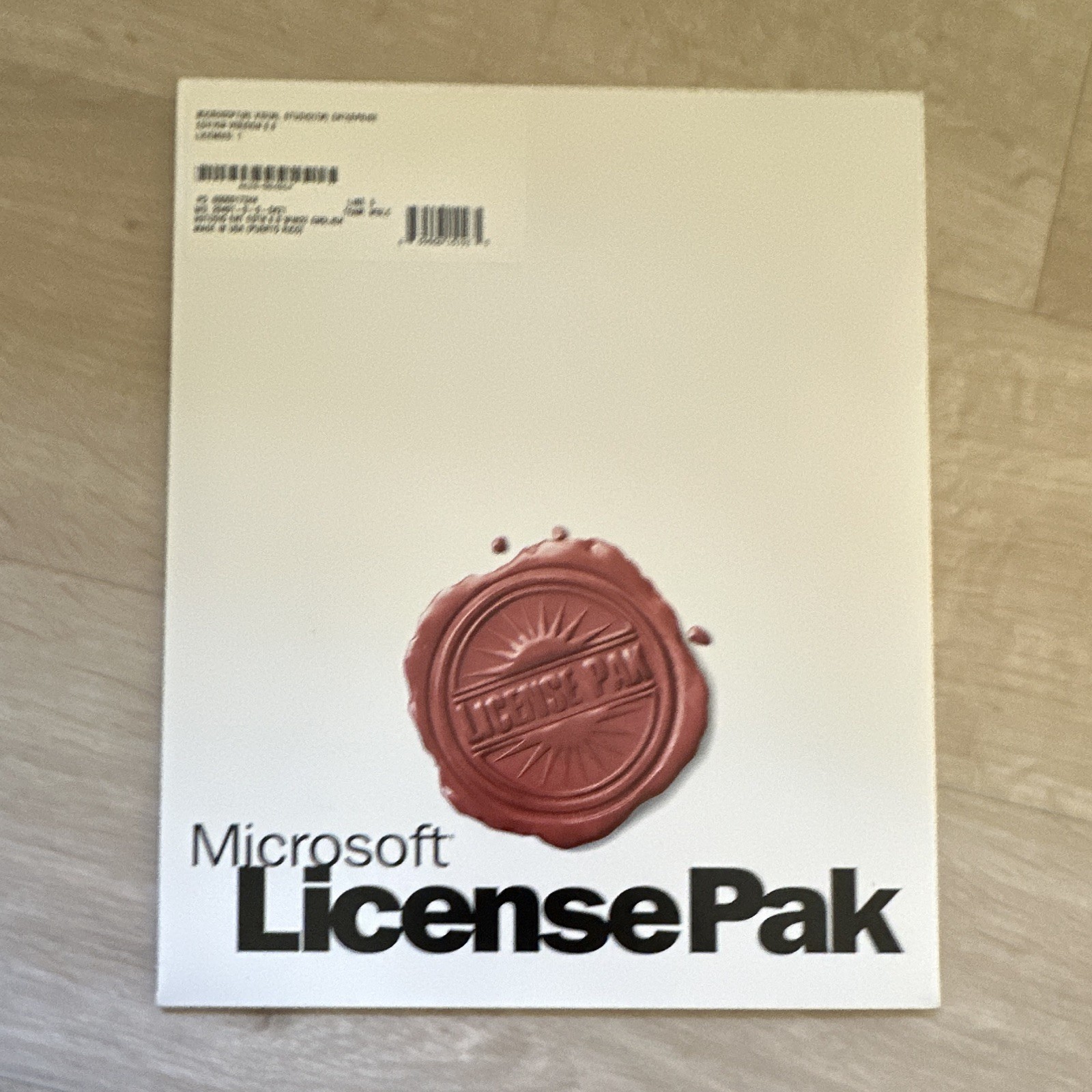 Microsoft LicensePak Software License Pack, License Format, MPN X03-46578