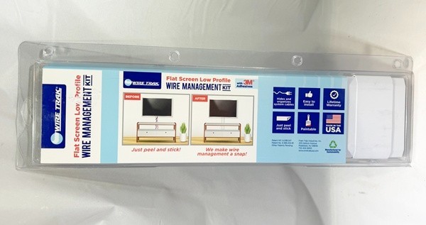 NEW Wire Trak 18” Flat Screen Low Profile Wire Management Kit - Paintable