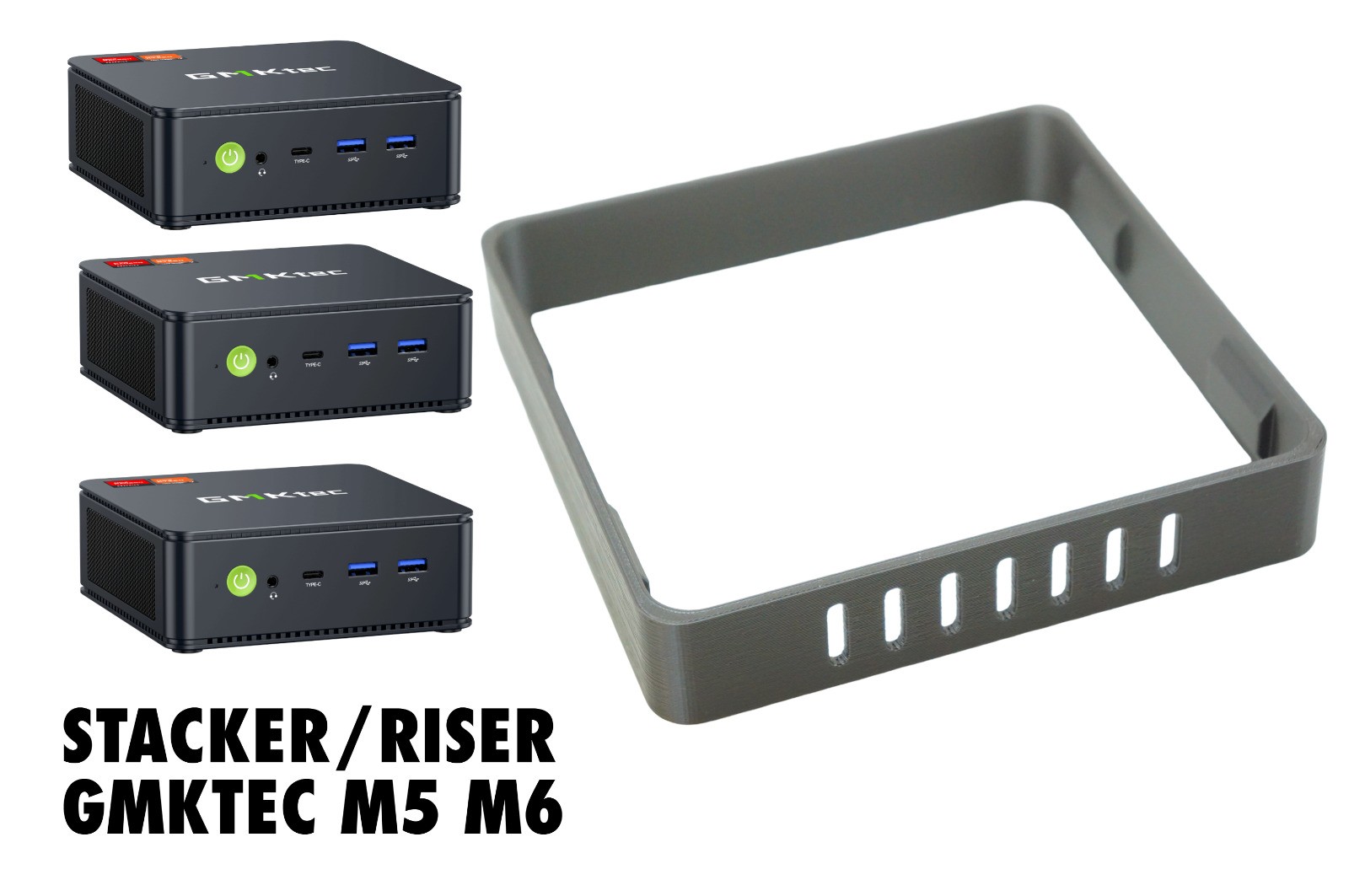 Ventilated Stack Ring for GMKTec M5 M6 Mini PC (5.05" / 128mm) CPU Stacker