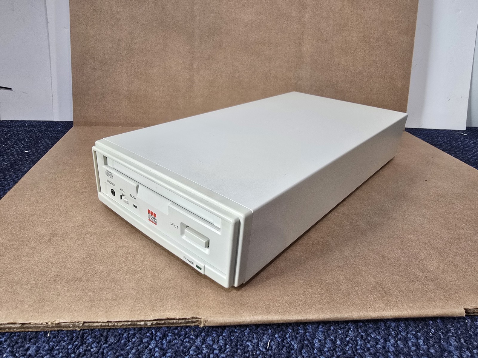 BSR P057-CD523 External SCSI CD-ROM Drive Vintage 2X CD 1990s Pwr Tested Vintage
