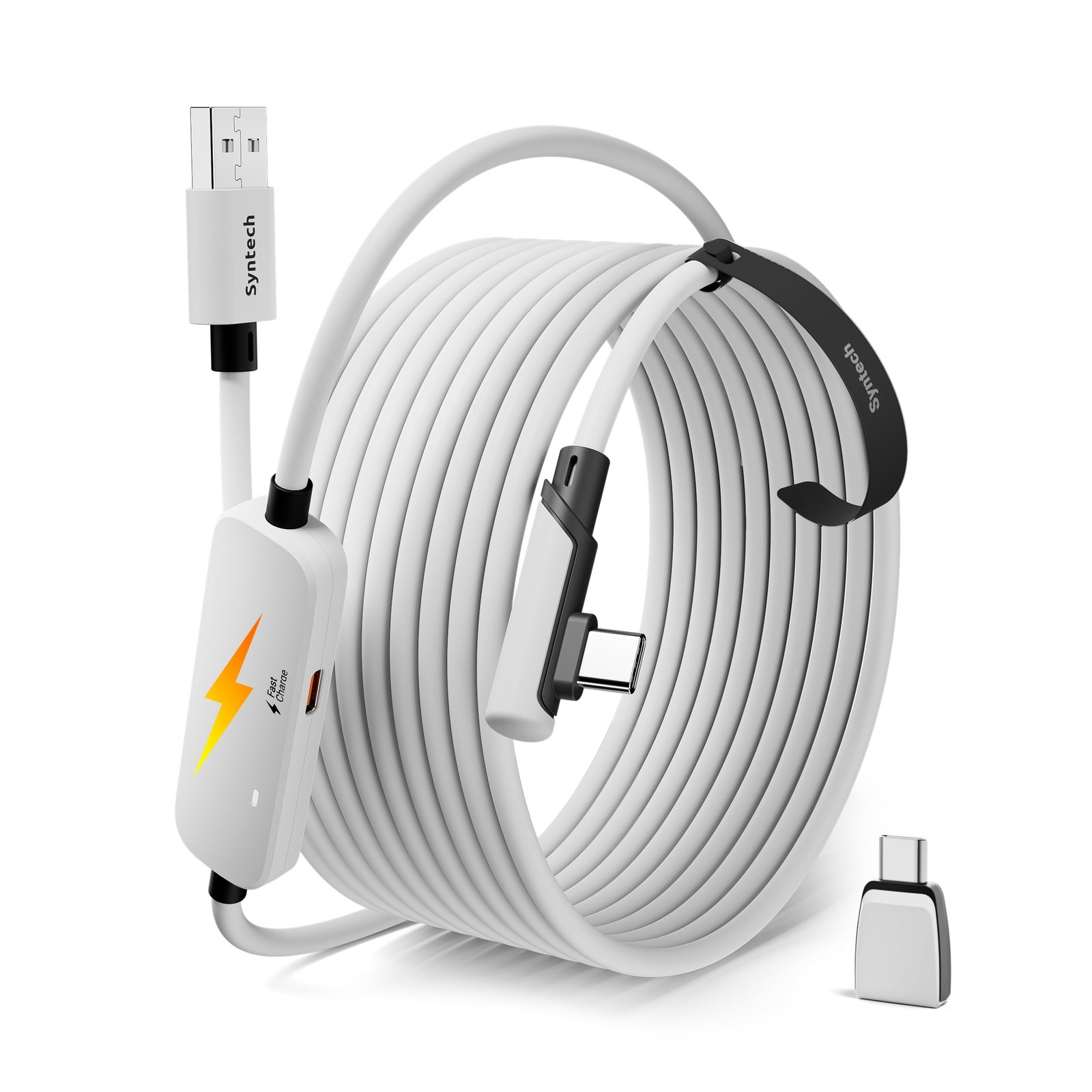 Syntech 16FT VR Link Cable with USB 3.0 to C 16 ft With Adapter, White