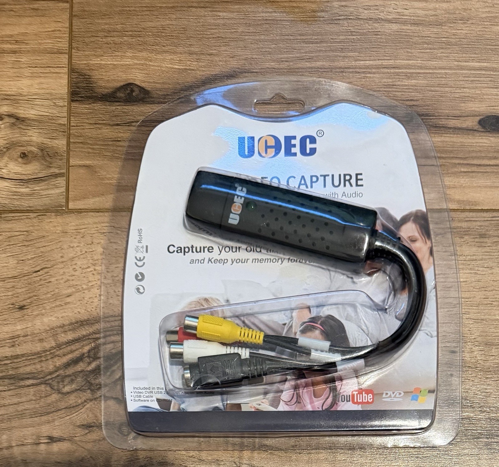 UCEC USB 2.0 Video Capture Card Device Camcorder to Digital Converter Adapter