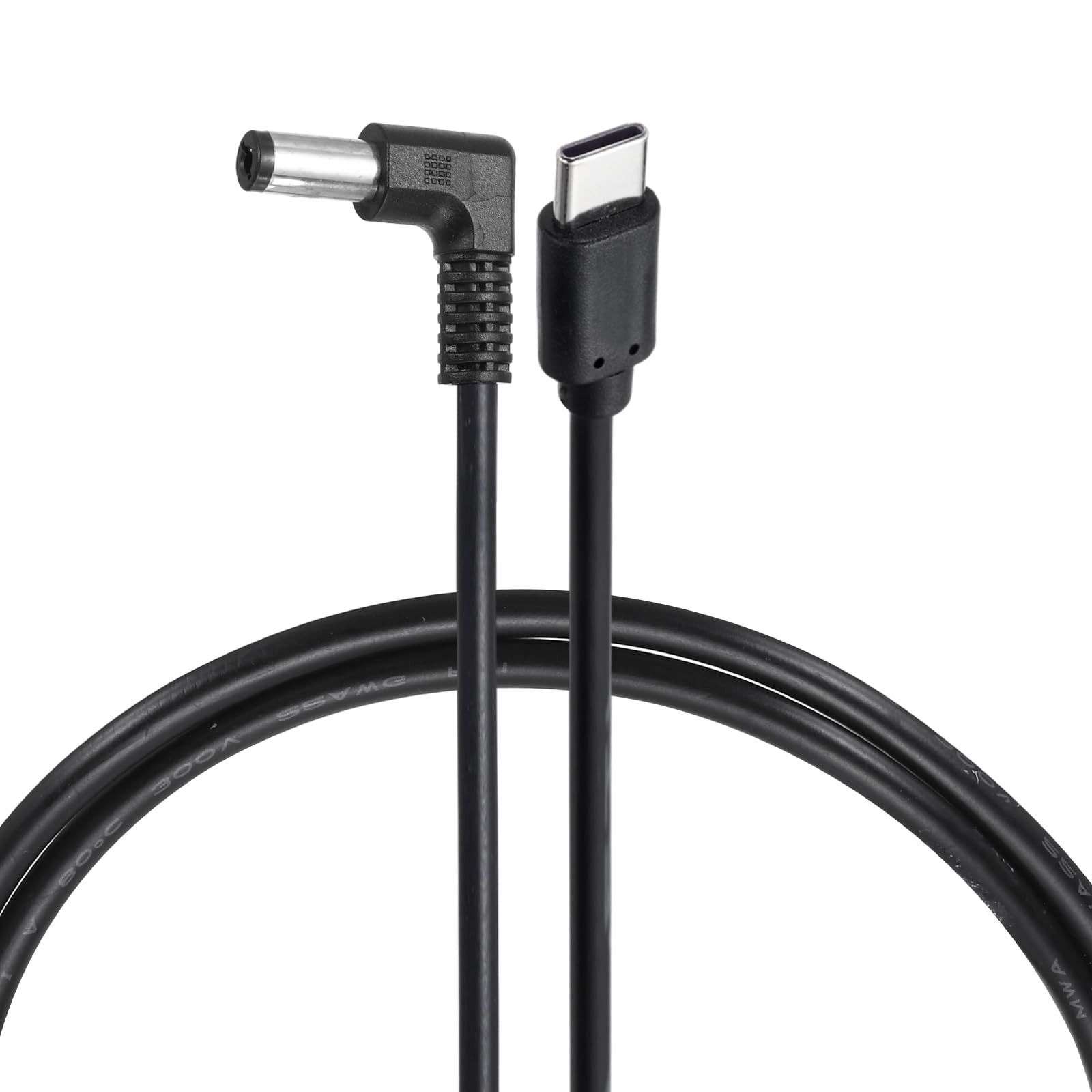 MECCANIXITY USB C to DC Power Cable 15V 3A 45W 5.5x2.1mm 1.0m/3.3ft, Black