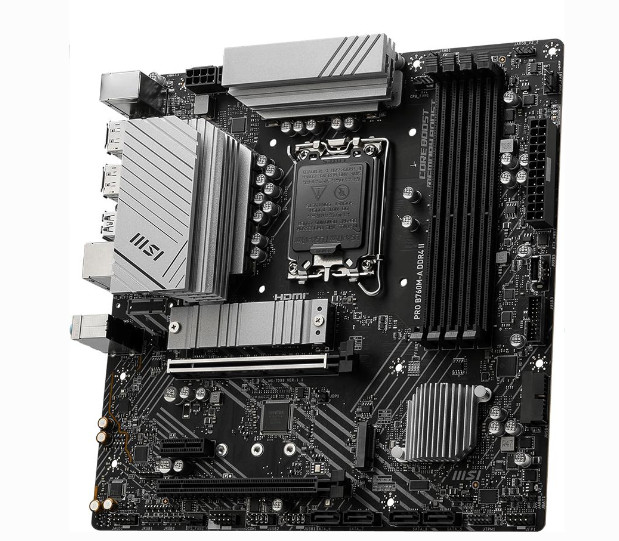 MSI PRO B760M‑A DDR4 II m‑ATX 4‑DIMM DDR4 M.2 Shield Frozr 2.5Gb Ethernet