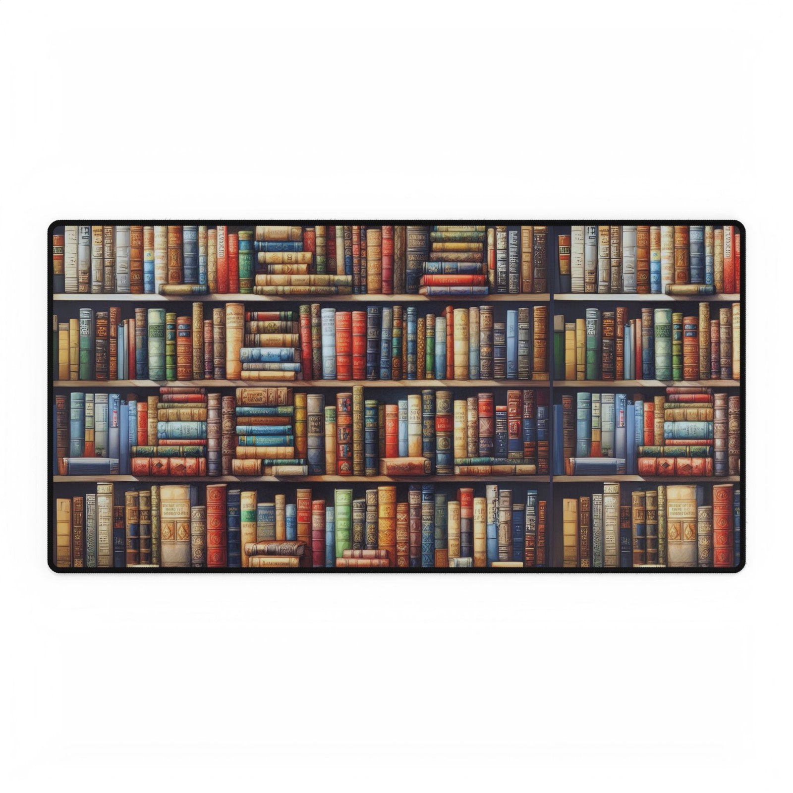 Cozy Bookshelf Desk Mat | Office Mat Book Lovers, Home Office Library Vibe