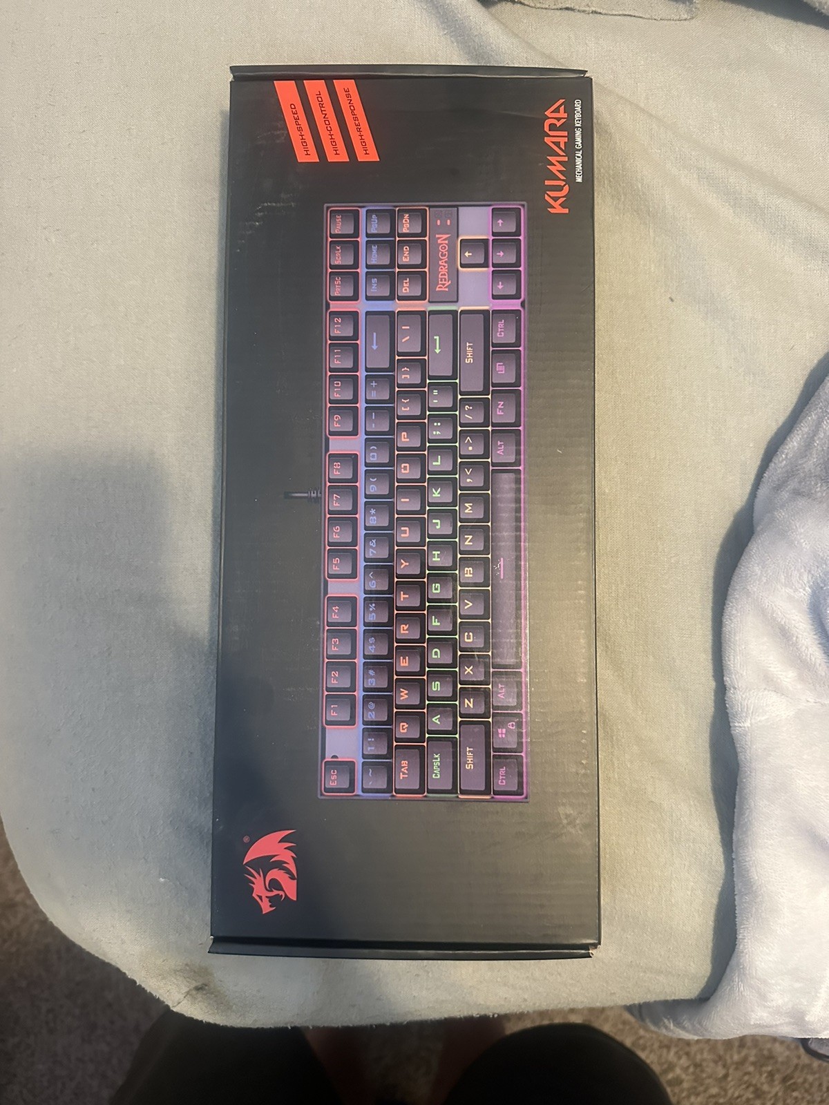 NEW KUMARA RED DRAGON COMPACT GAMING 87KEY LED KEYBOARD K552 MECHANICAL FREESHIP