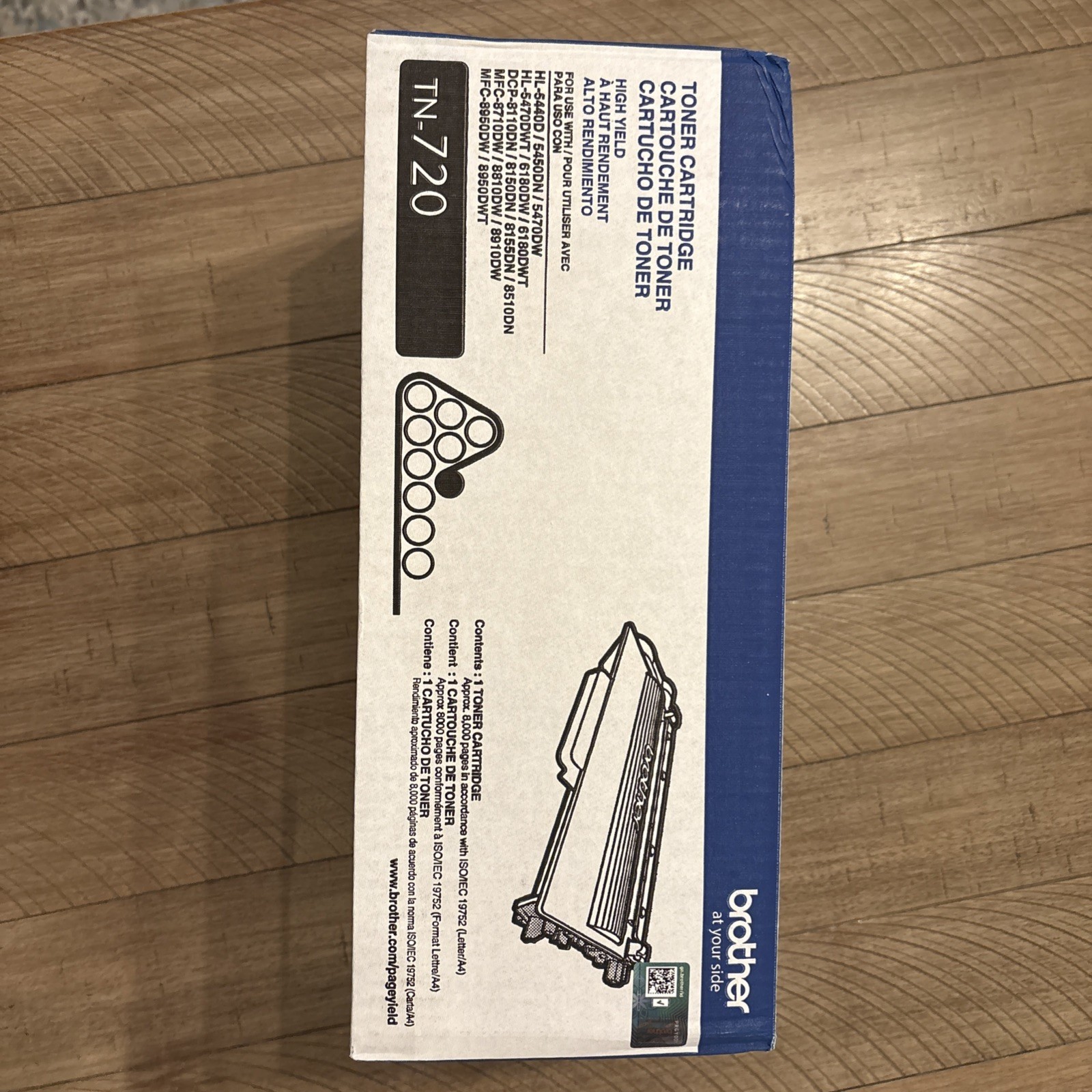 Brother TN-720 TN720 Black Toner Cartridge