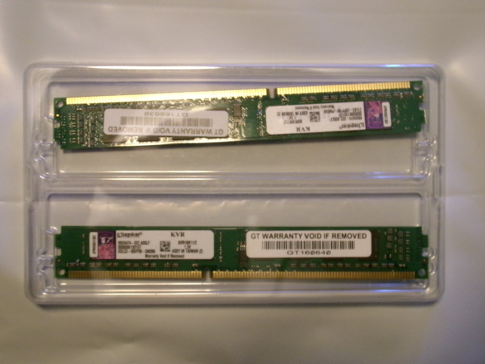 Kingston KVR16N11/2 Random Access Memory 4GB Total  2x2 GB Pair