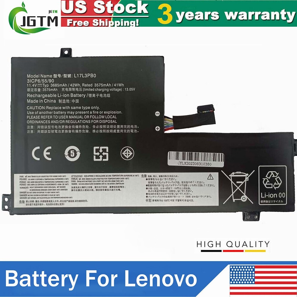 L17L3PB0 L17M3PB0 Battery For Lenovo 100e 300e 500e Chromebook Series 42Wh 11.4V