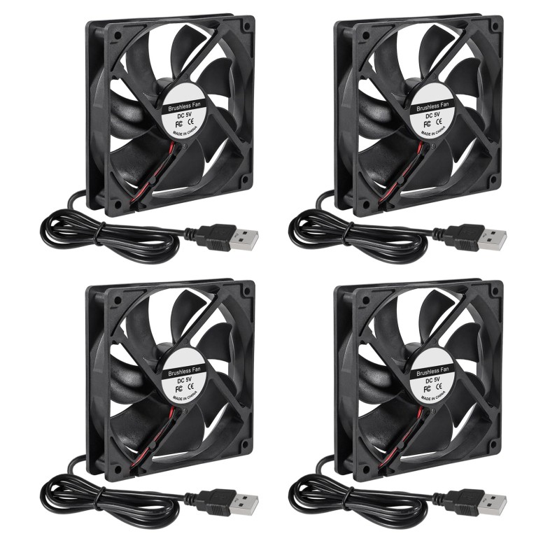 ACEIRMC 4pcs 120mm USB Brushless Cooling Fan 120mm x 25mm DC 5V Quiet Cooling Fa