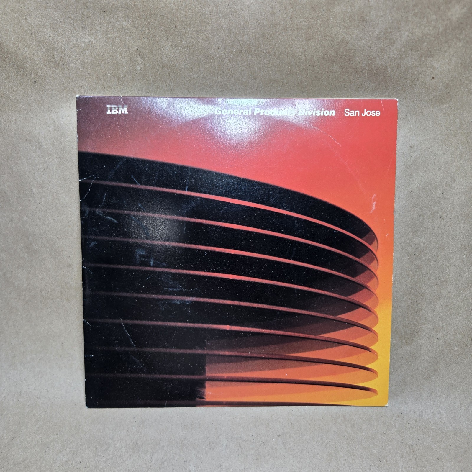 MUSEUM RARE IBM Disk Storage Promotional Advertising Platter Disk 8.5” w/ Sleeve