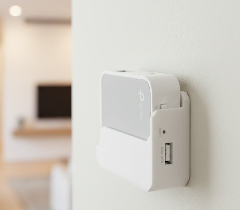 TP-Link AC750 (TL-WR902AC) Wall Mount Bracket Secure Travel Router Holder White