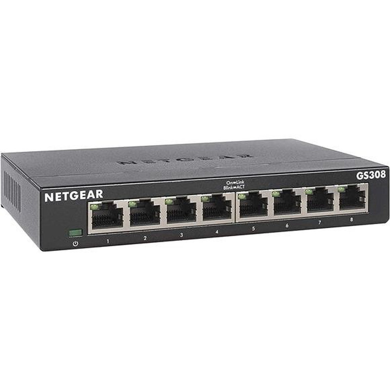 NETGEAR Ethernet Splitter 8-Port Gigabit Unmanaged Home Network Switch (GS308P)