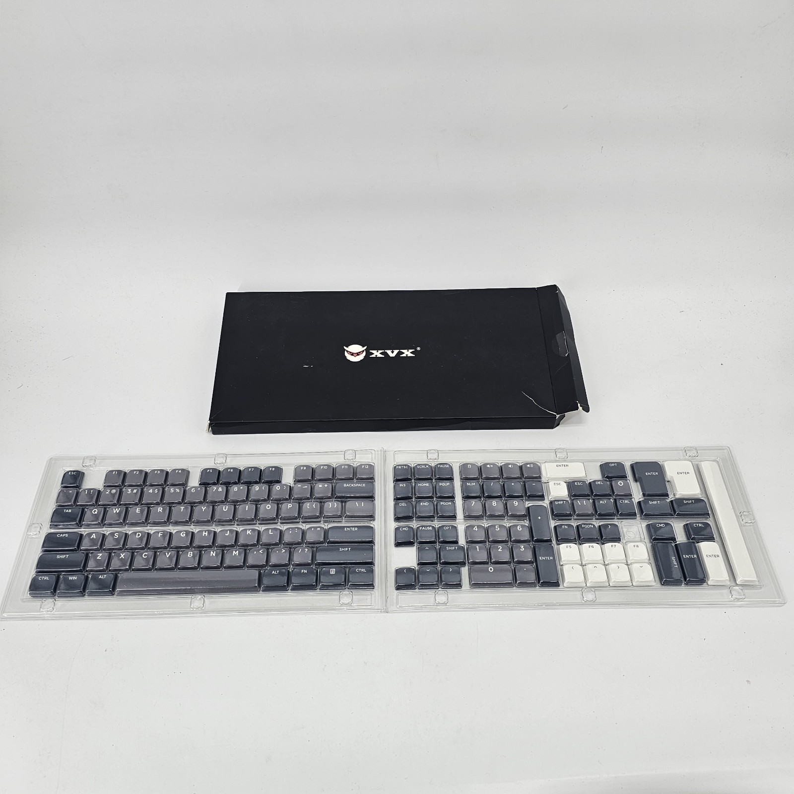 Blue and Grey PBT Keycaps, XVX Profile (Mac and Windows Keys) KEYCAPS ONLY