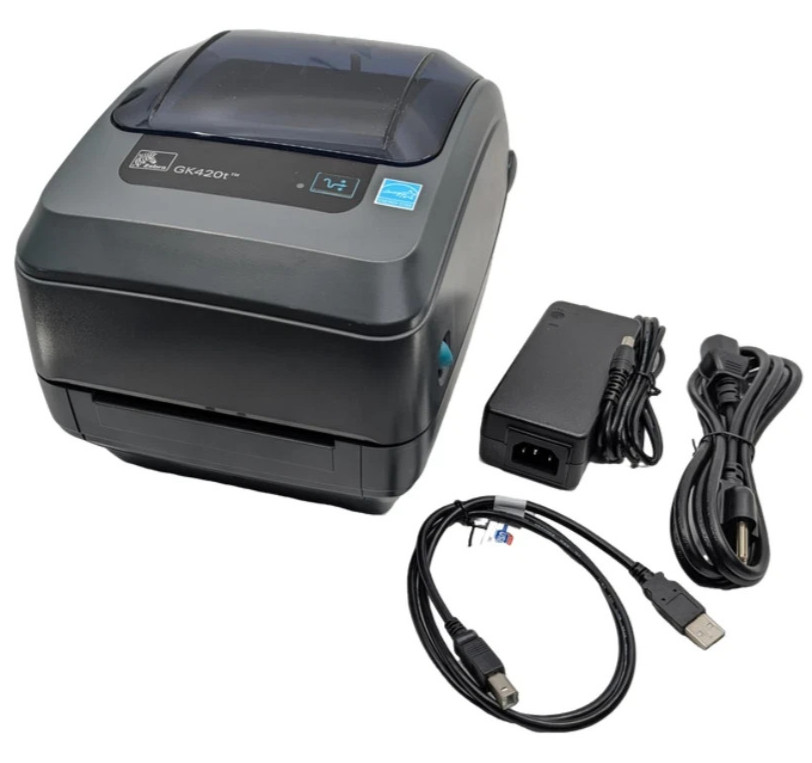 Zebra GK420t GK4H-102210-000 Thermal Label Printer USB Ethernet Complete Tested