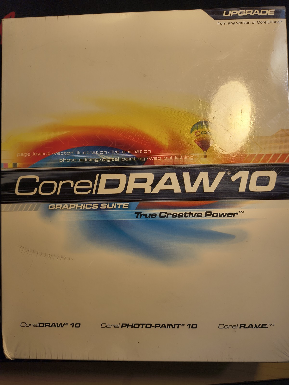 Corel CorelDRAW 10 Graphics Suite Upgrade w/ PHOTO-PAINT 10 & R.A.V.E.