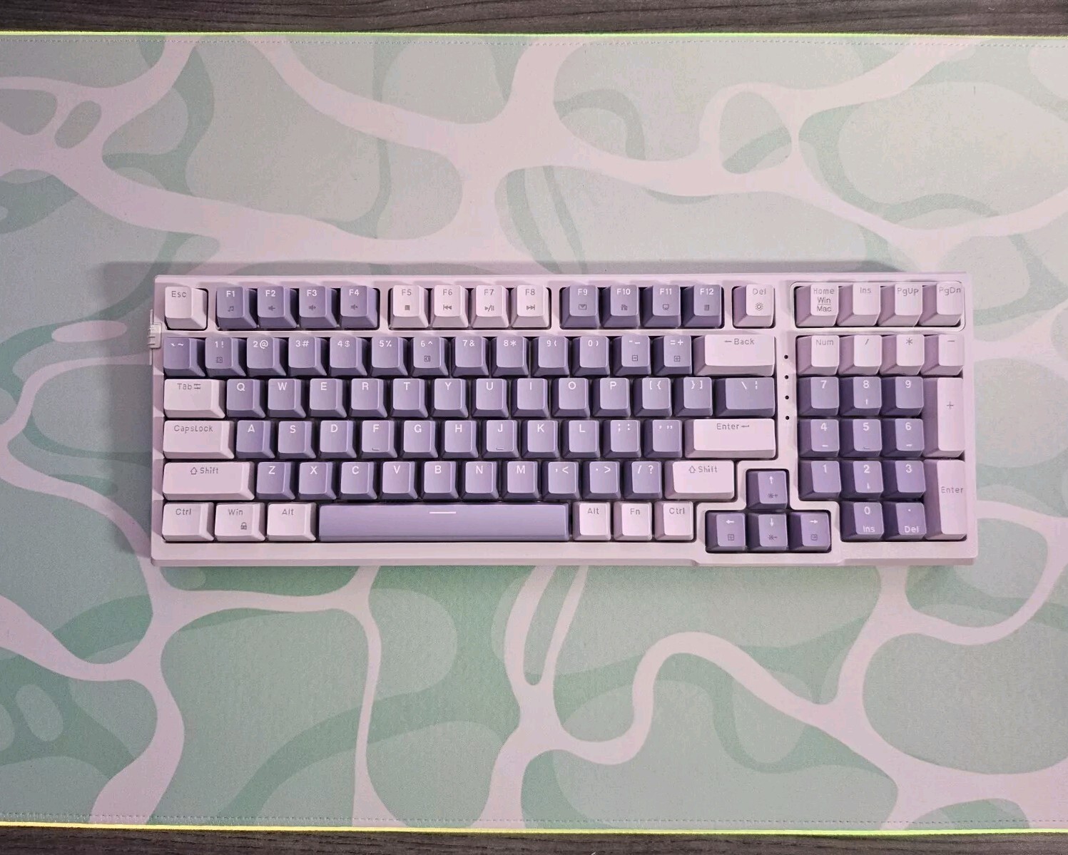 Modded MageGee SKY98 Mechanical Gaming Keyboard, 96% Gasket Hot Swappable Wired