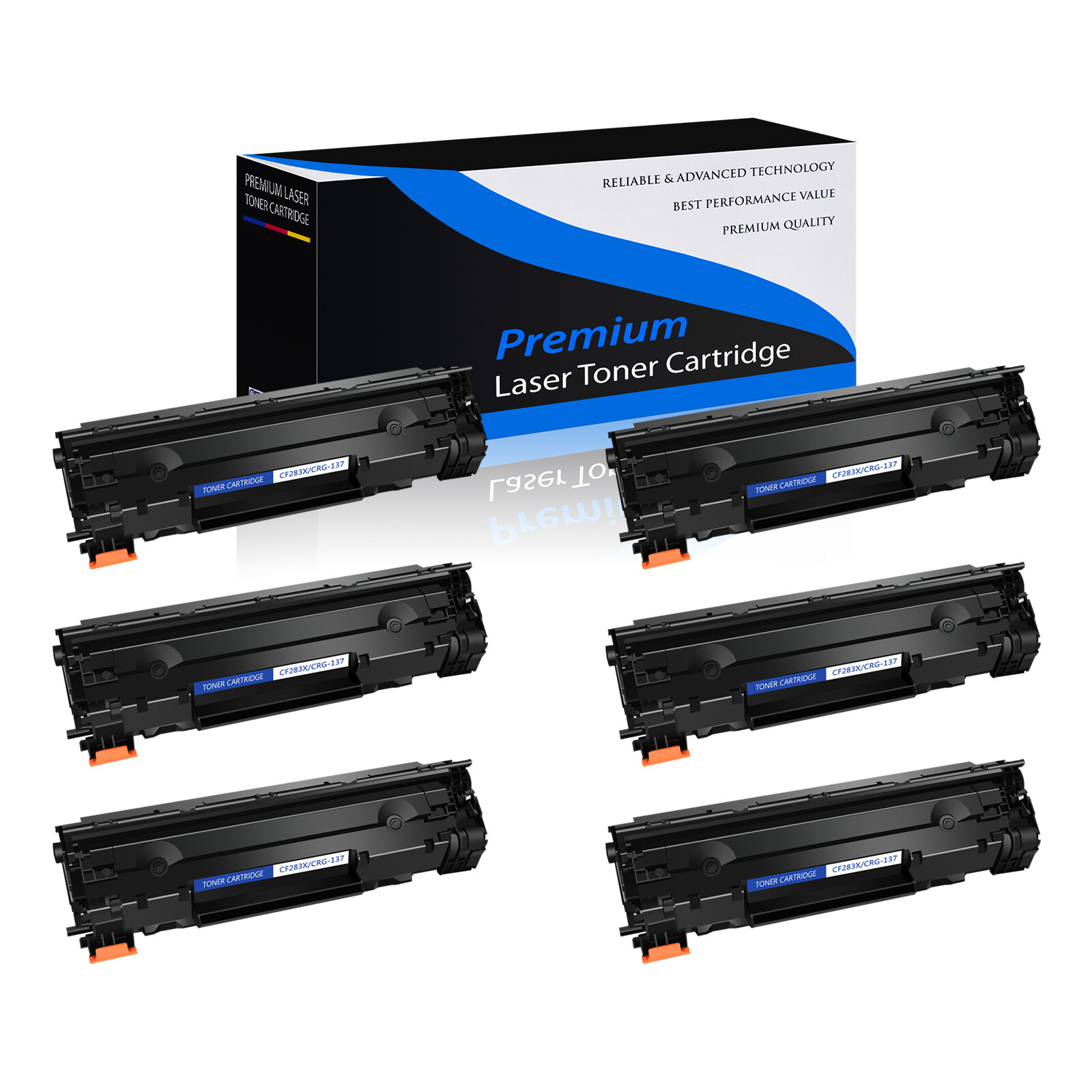 6PK CRG137 Black Toner Cartridge for Canon 137 ImageClass MF236n MF247dw MF249dw