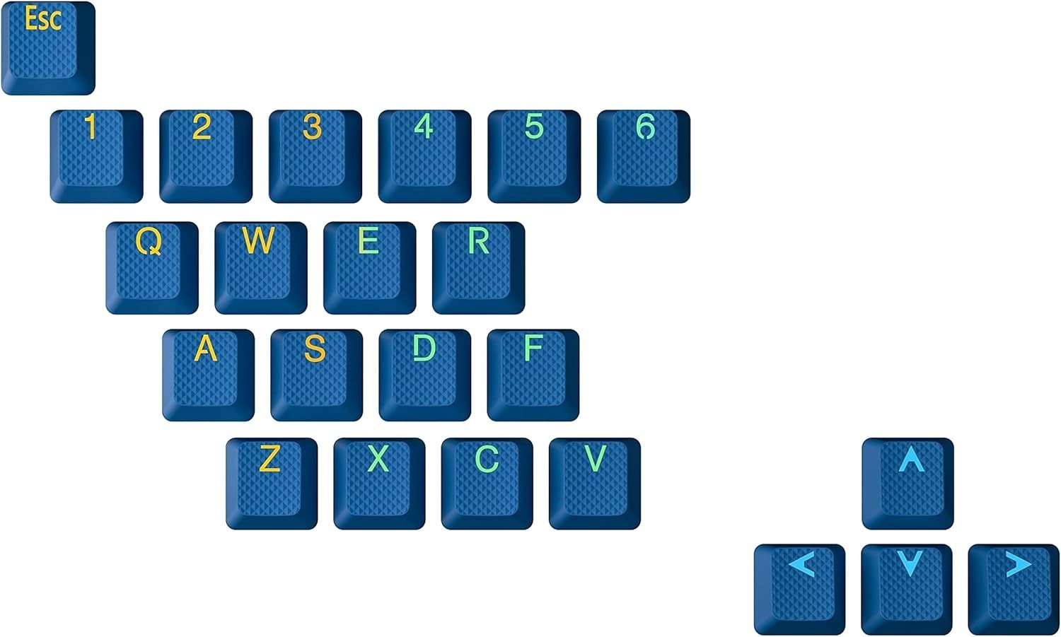 23 Key Gaming Rubber Keycap Set with Non-Slip Texture for Enhanced Performance