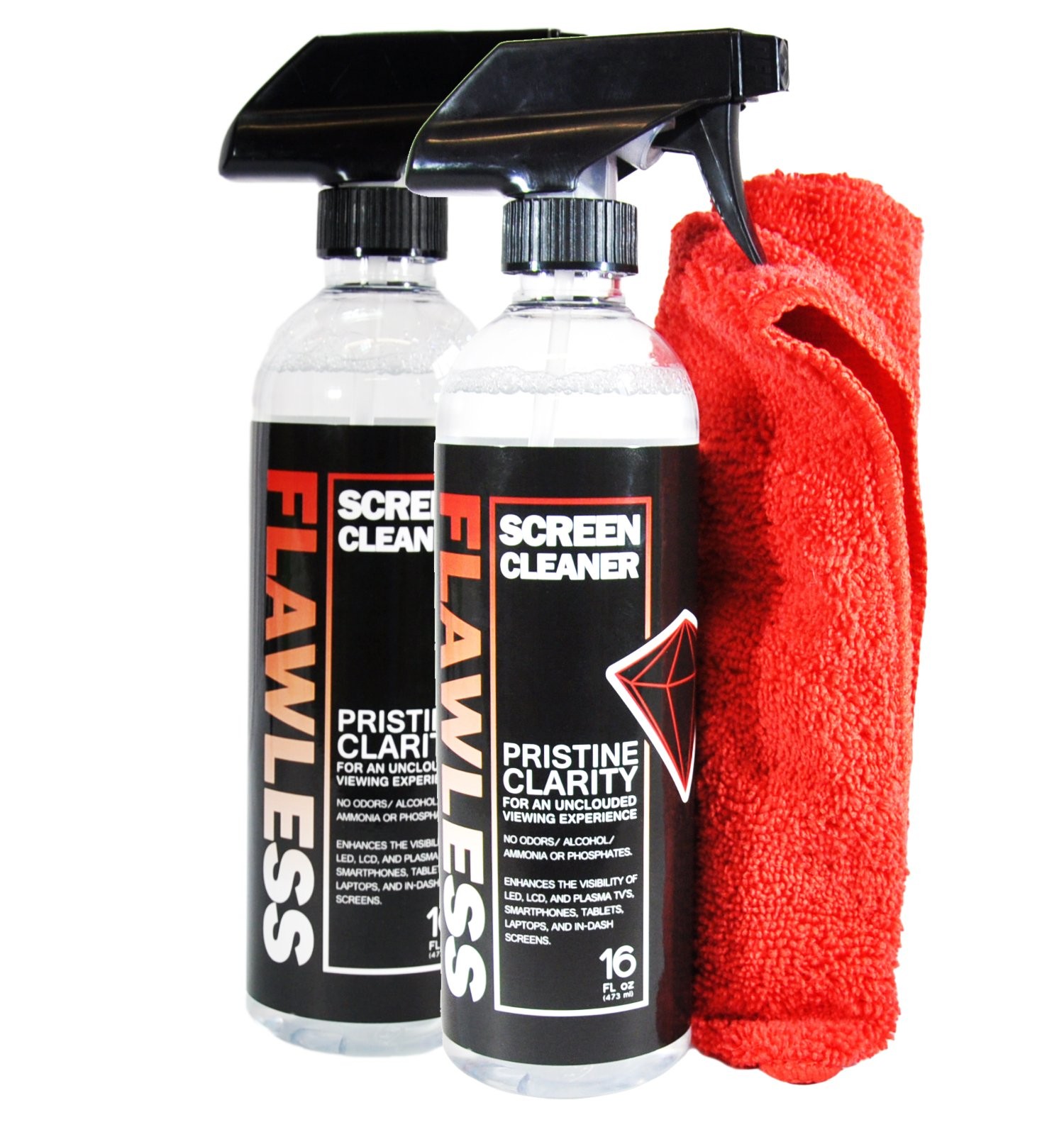 Screen Cleaner Spray with Microfiber Cleaning Cloth for LCD, LED Displays on ...