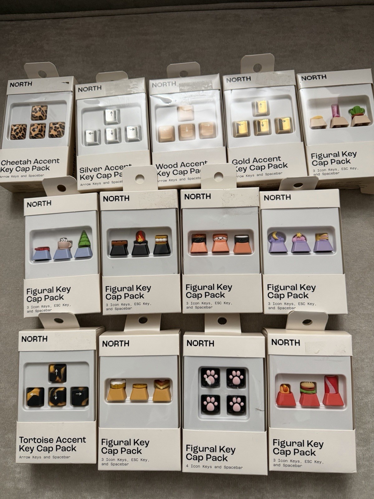 North Figural Key Cap Pack Lot Of 13 Packs New