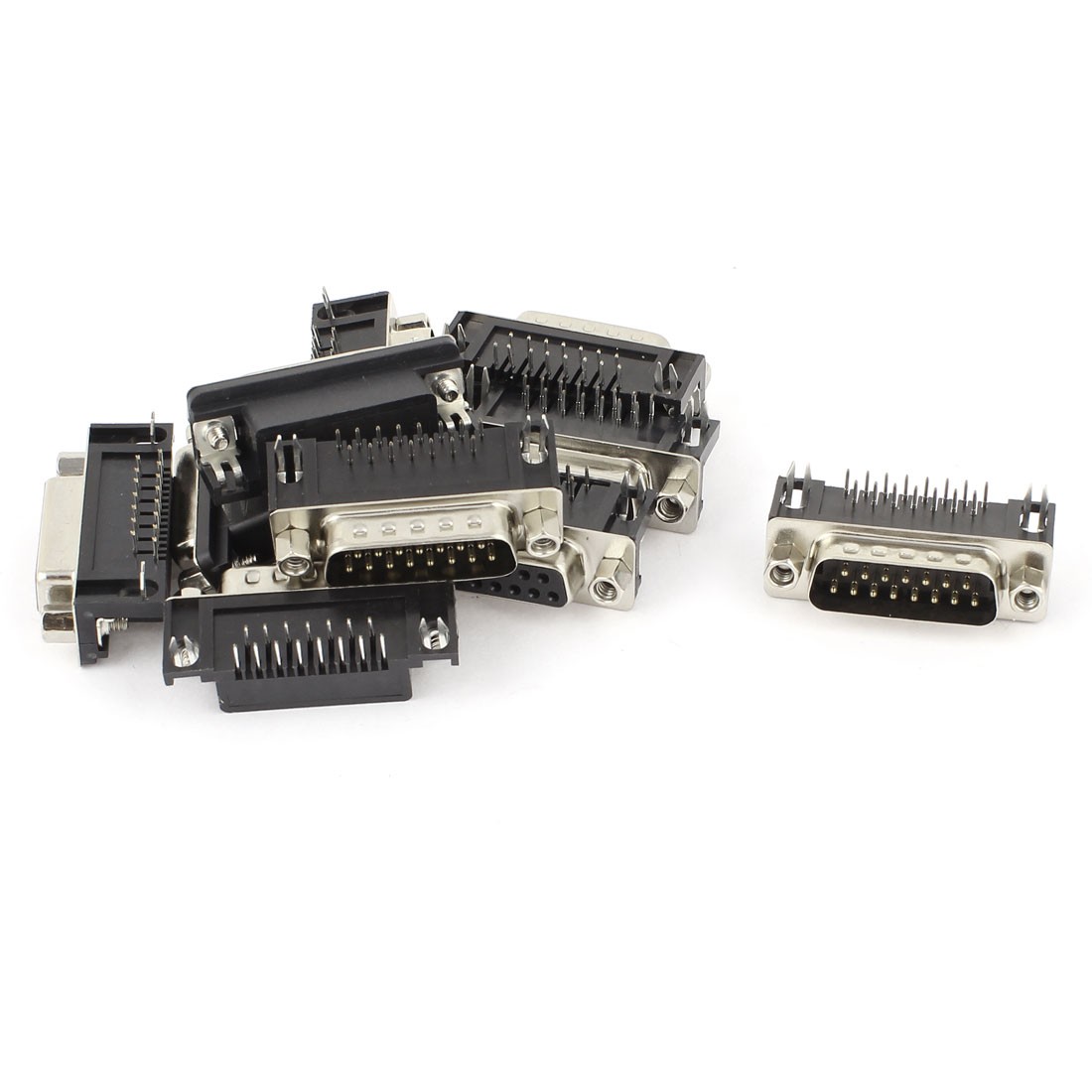 10Pcs DB15 2-Row Male Female Jack 15-Pin Port Terminal for PCB Board