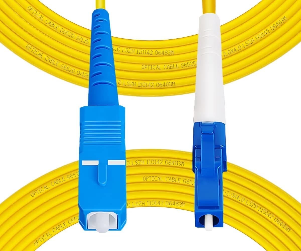 Fibergaga®LC to SC OS2 Fiber Optic Cable Single Mode 3m(10ft), 5Pack | Fiber ...